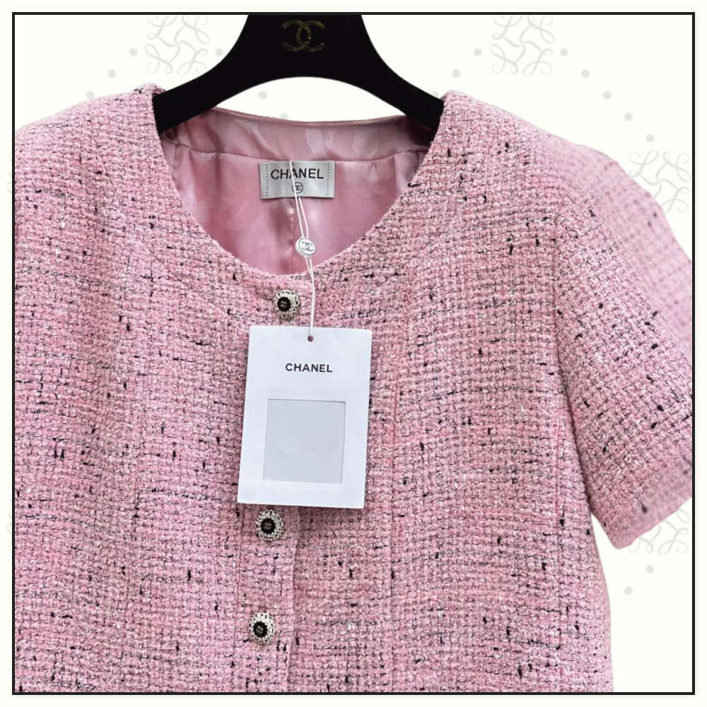 EMBROIDERED TWEED TOP & MINI SKIRT