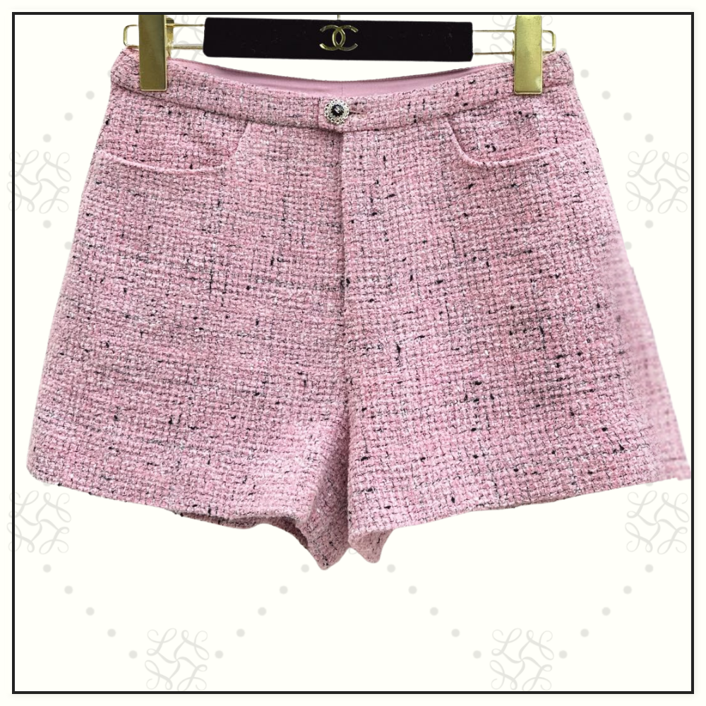 EMBROIDERED TWEED TOP & MINI SKIRT