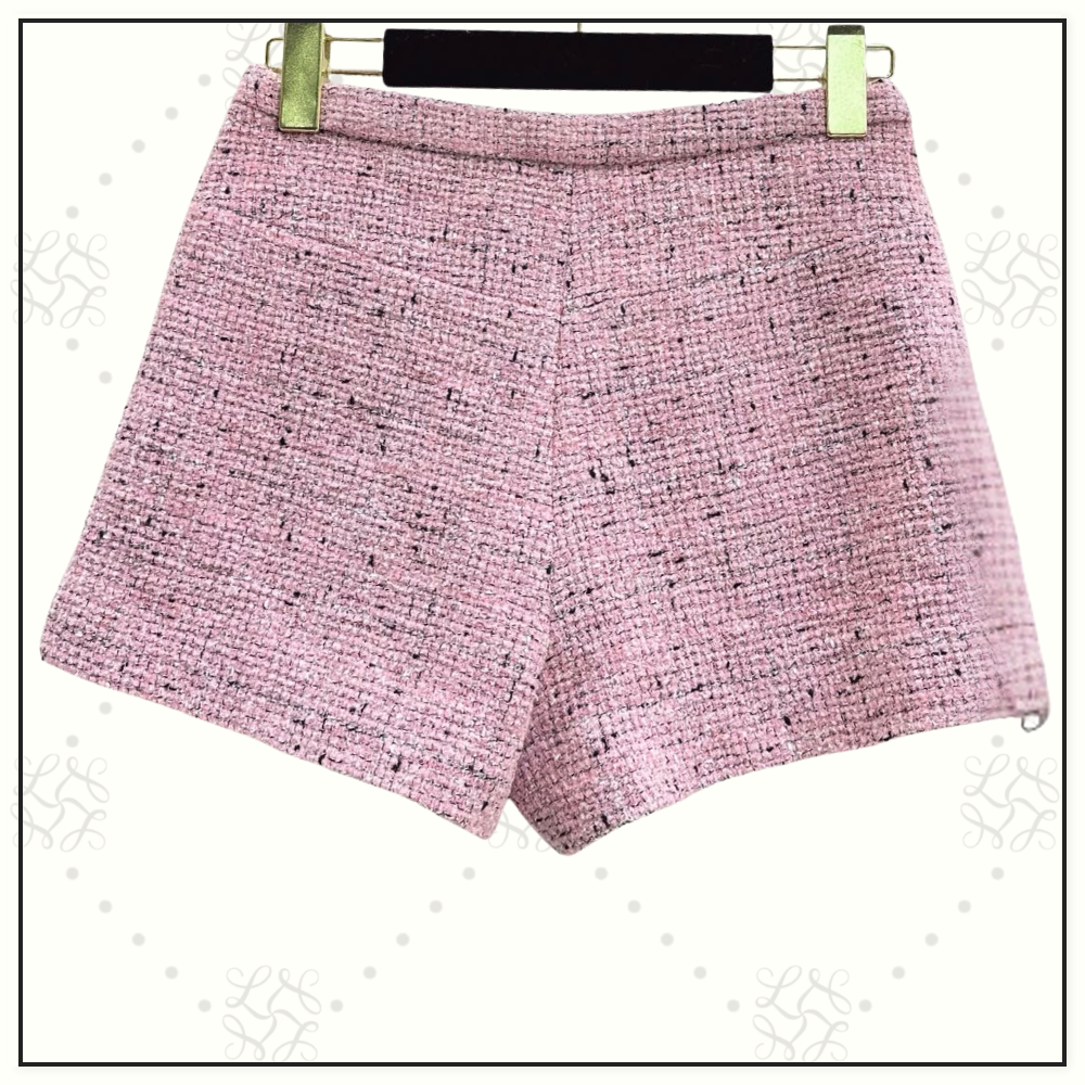 EMBROIDERED TWEED TOP & MINI SKIRT