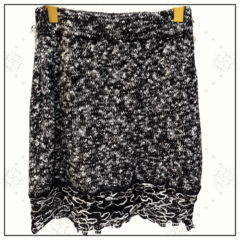 EMBROIDERED MOHAIR JACKET & MINI SKIRT