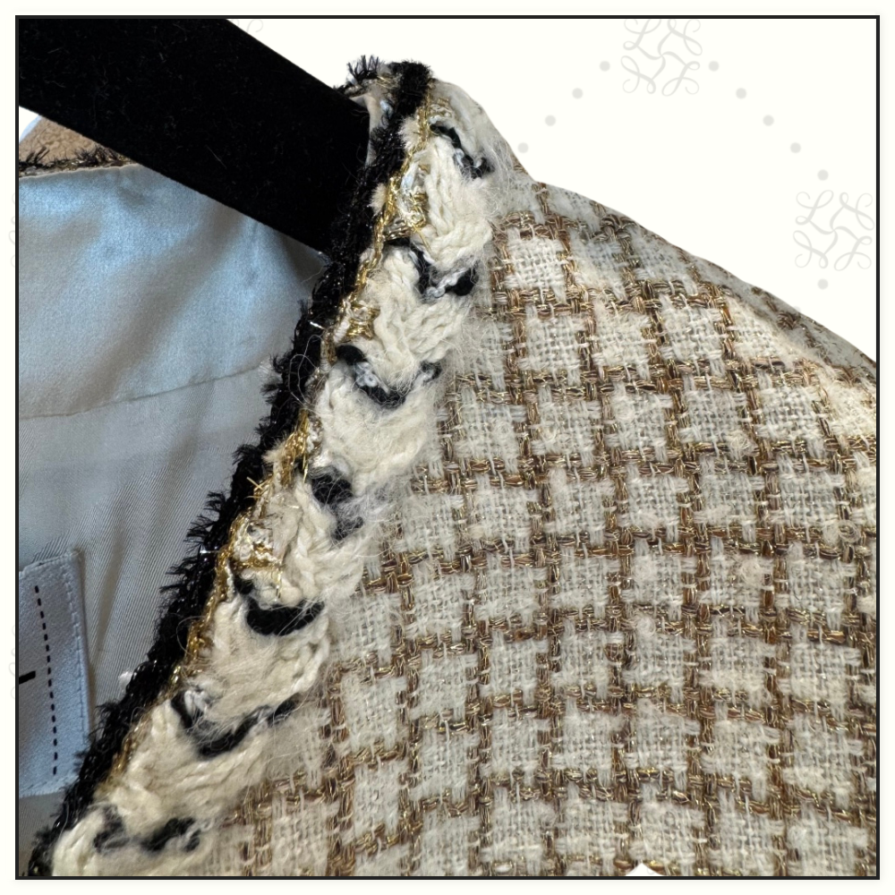 WOOL & MOHAIR TWEED VEST & MINI SKIRT & PENCIL SKIRT