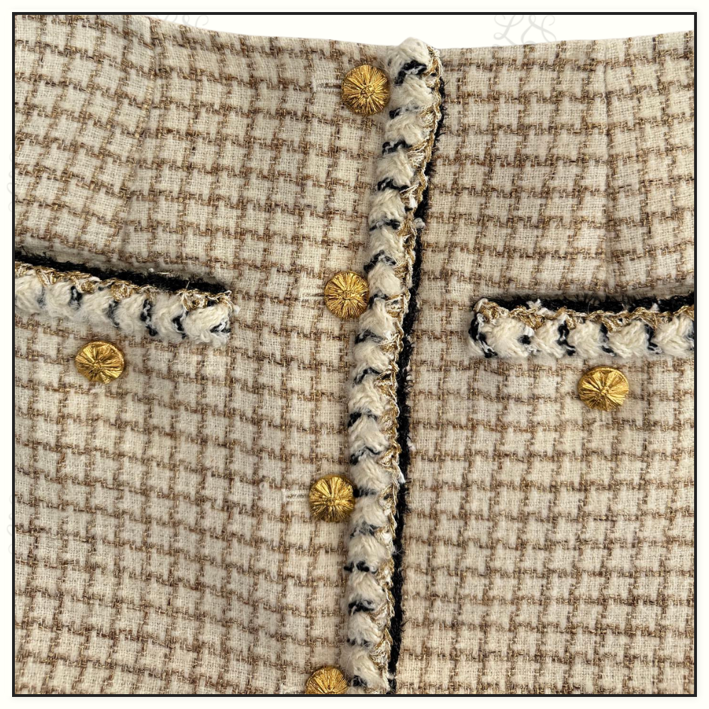 WOOL & MOHAIR TWEED VEST & MINI SKIRT & PENCIL SKIRT