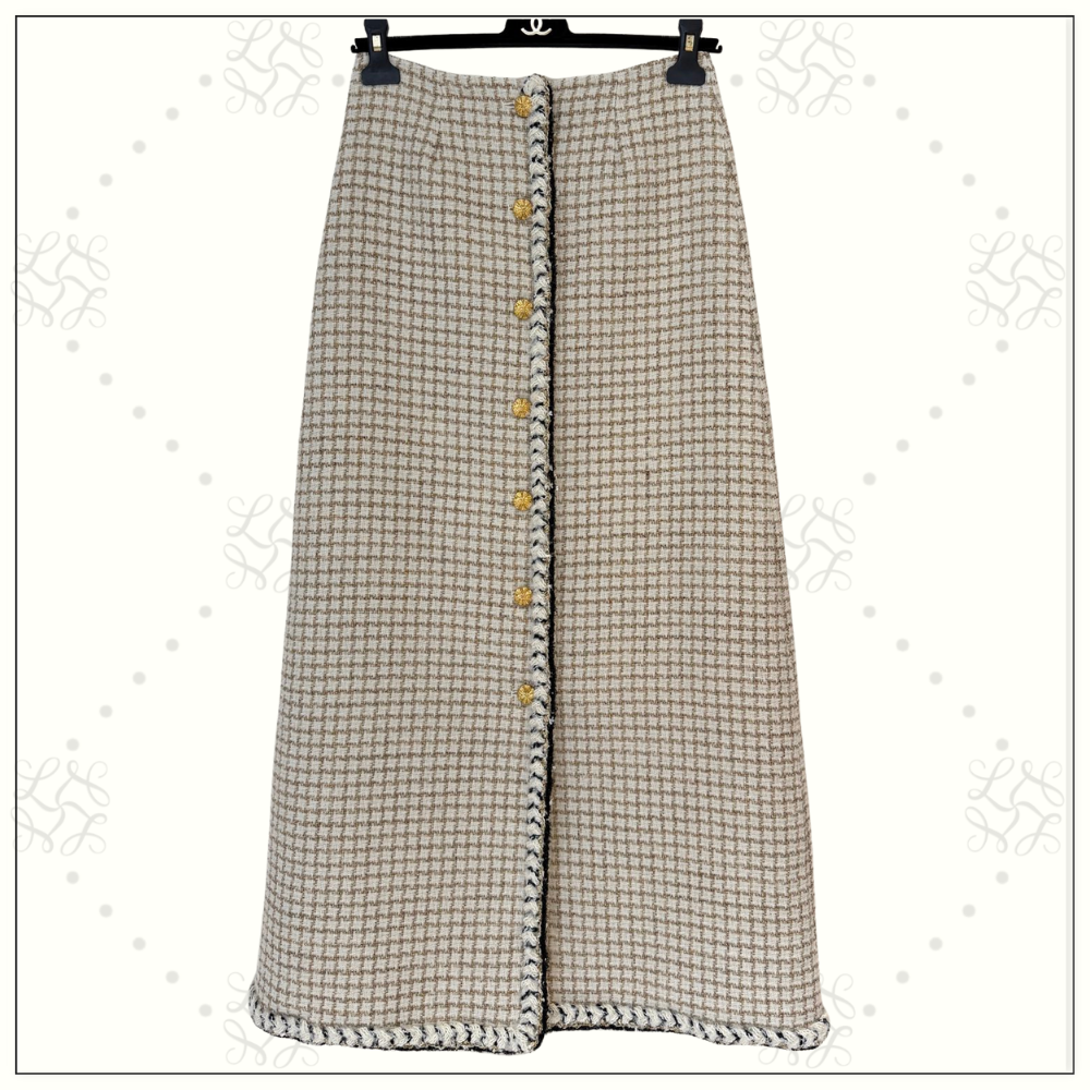 WOOL & MOHAIR TWEED VEST & MINI SKIRT & PENCIL SKIRT