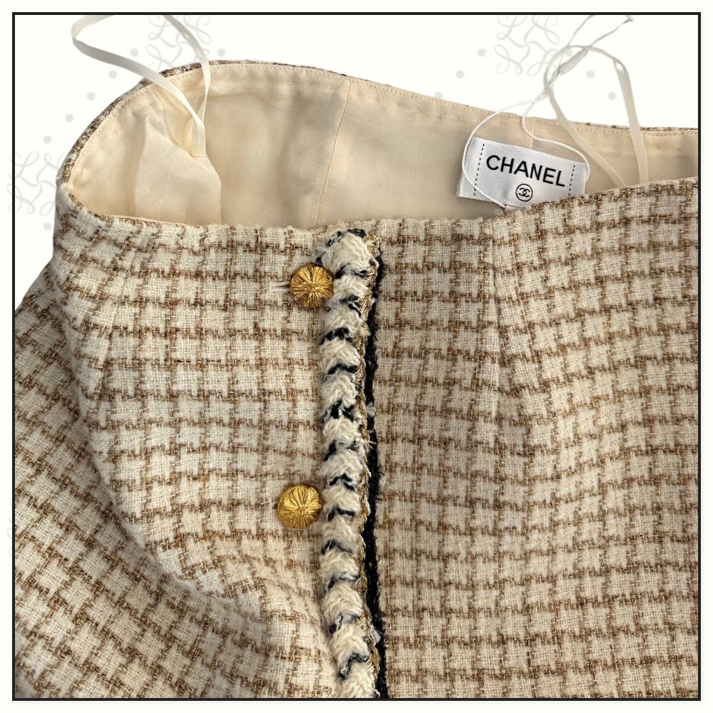 WOOL & MOHAIR TWEED VEST & MINI SKIRT & PENCIL SKIRT