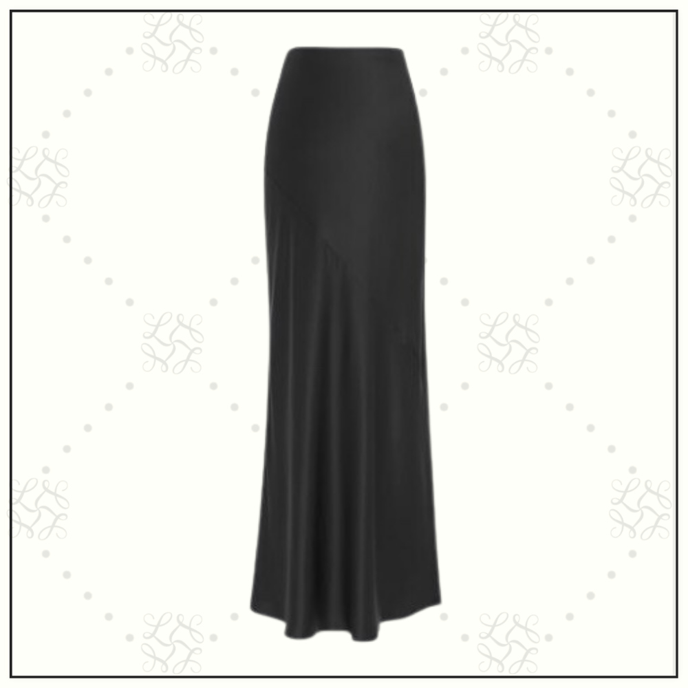 SATIN CROW NECK CROP & PENCIL SKIRT