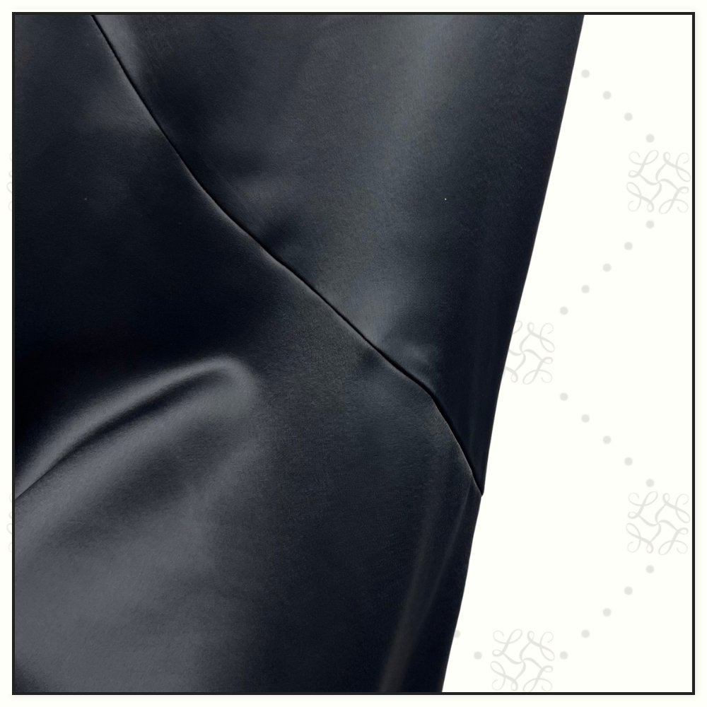 SATIN CROW NECK CROP & PENCIL SKIRT