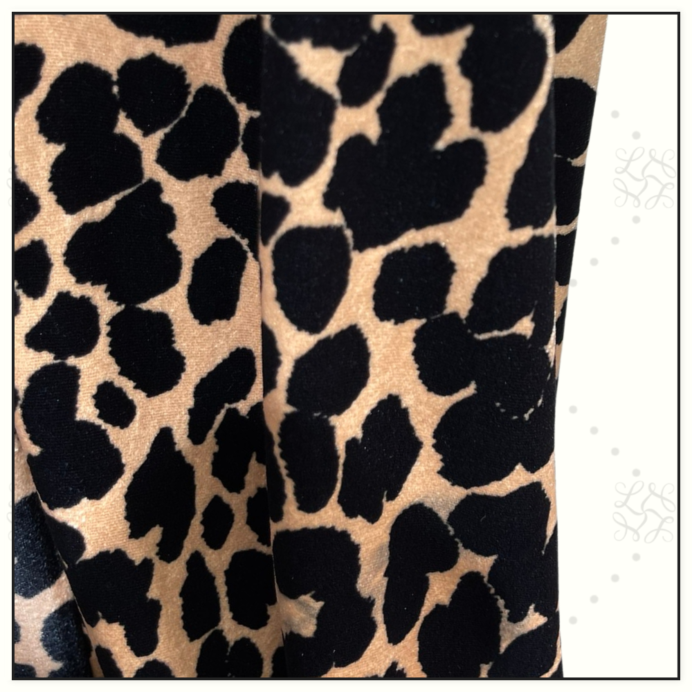 LEOPARD PRINT VELVET MIDI DRESS