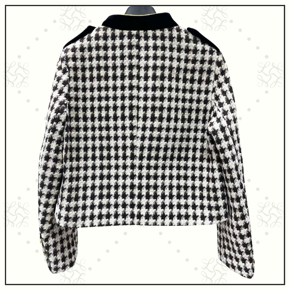 HOUNDSTOOTH TWEED JACKET