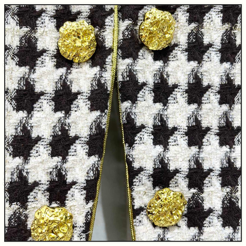 HOUNDSTOOTH TWEED JACKET