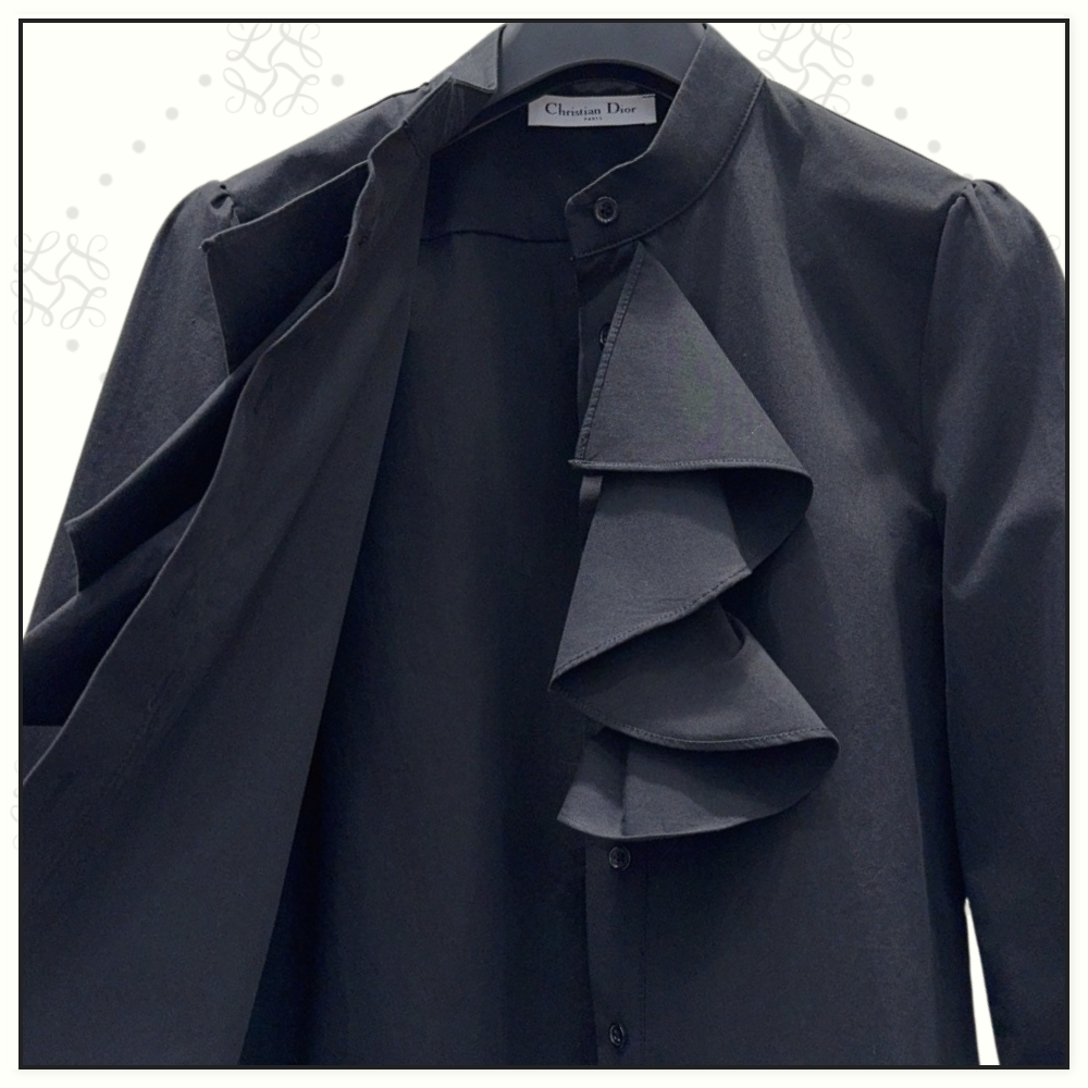 RUFFLE COLLAR SHORT SHIRT