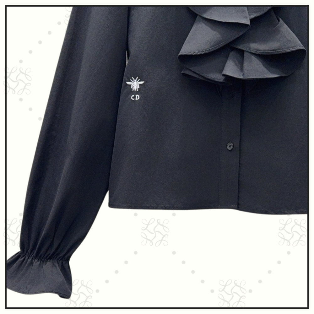 RUFFLE COLLAR SHORT SHIRT