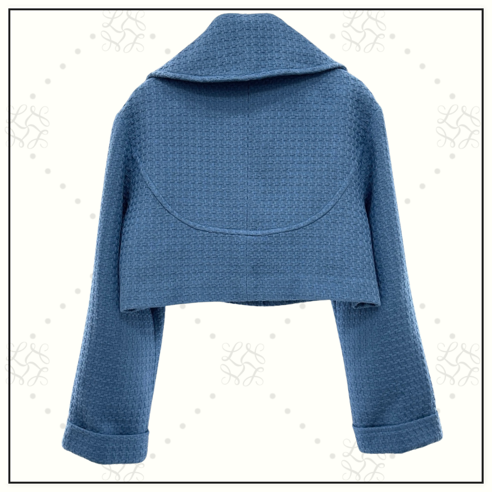 COTTON TWEED CROPPED JACKET