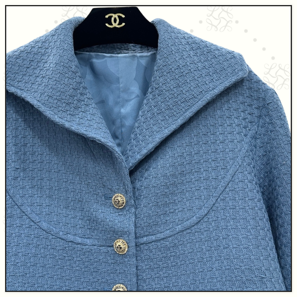 COTTON TWEED CROPPED JACKET