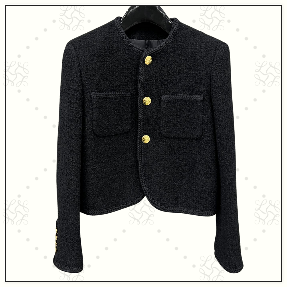 CHASSEUR JACKET IN BOUCLÉ TWEED