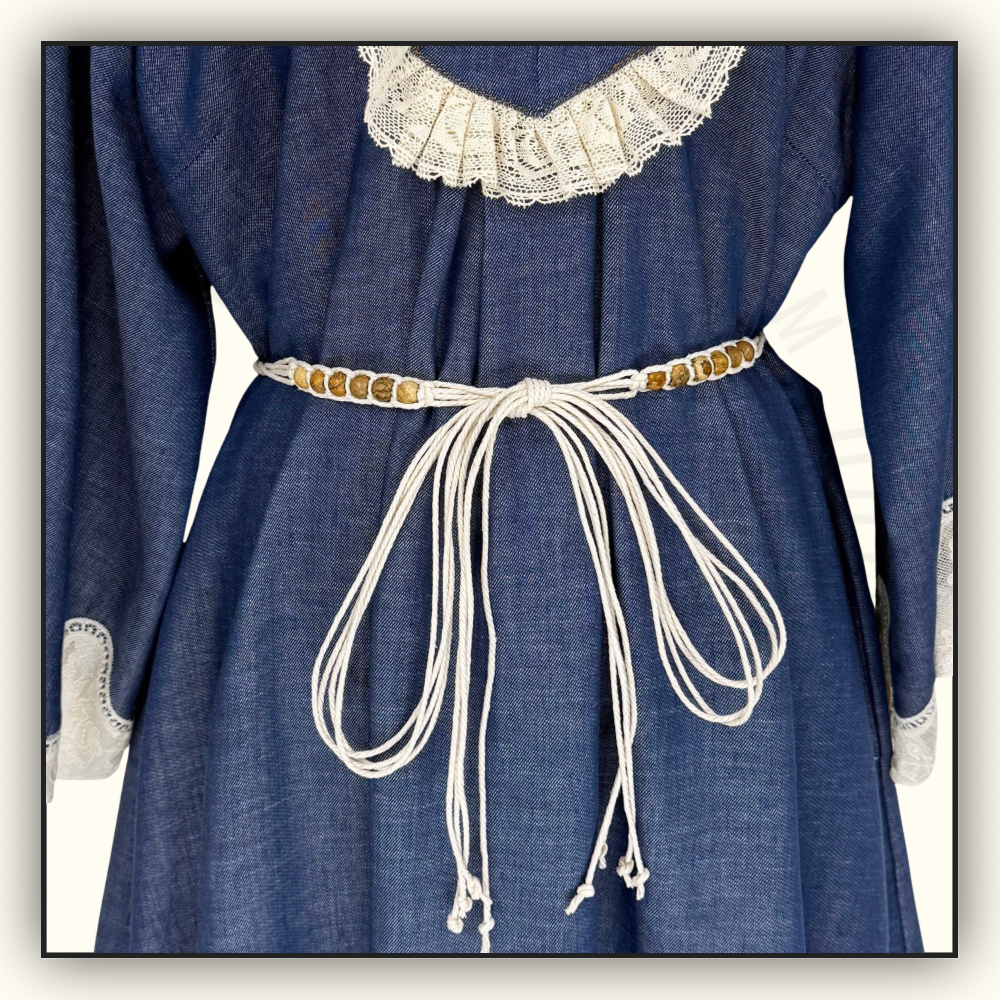 AWAKEN BELTED DENIM MINI DRESS
