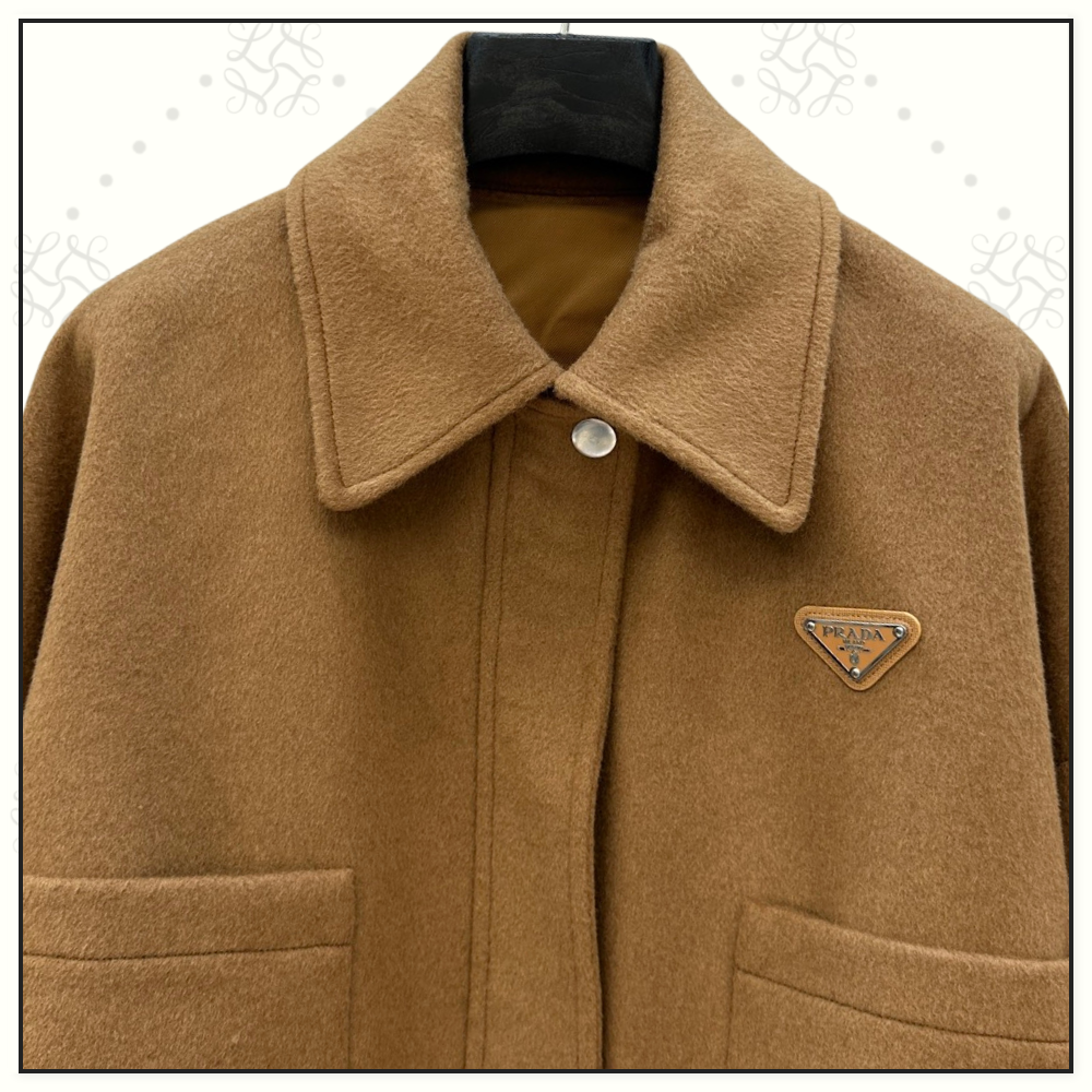 CAMEL HAIR BOMBER & BELTED SHORT