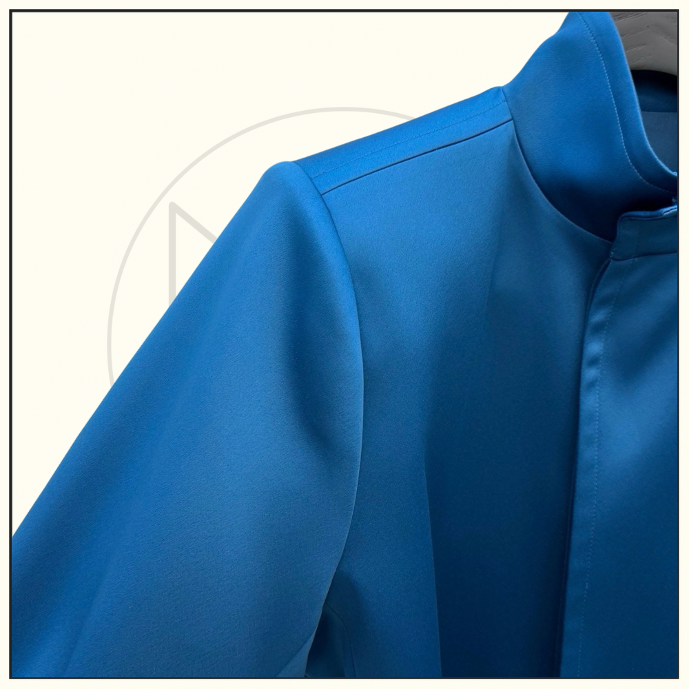TIED BELT SILK DRESS