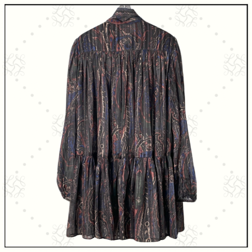 LAVALLIERE SILK DRESS