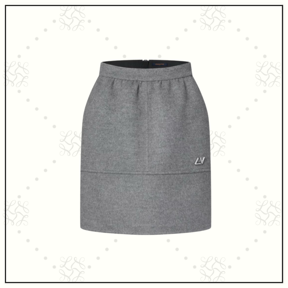 WOOL SCARF COLLAR JACKET & MINI SKIRT