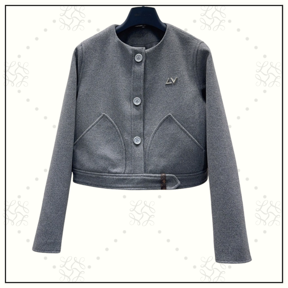 WOOL SCARF COLLAR JACKET & MINI SKIRT