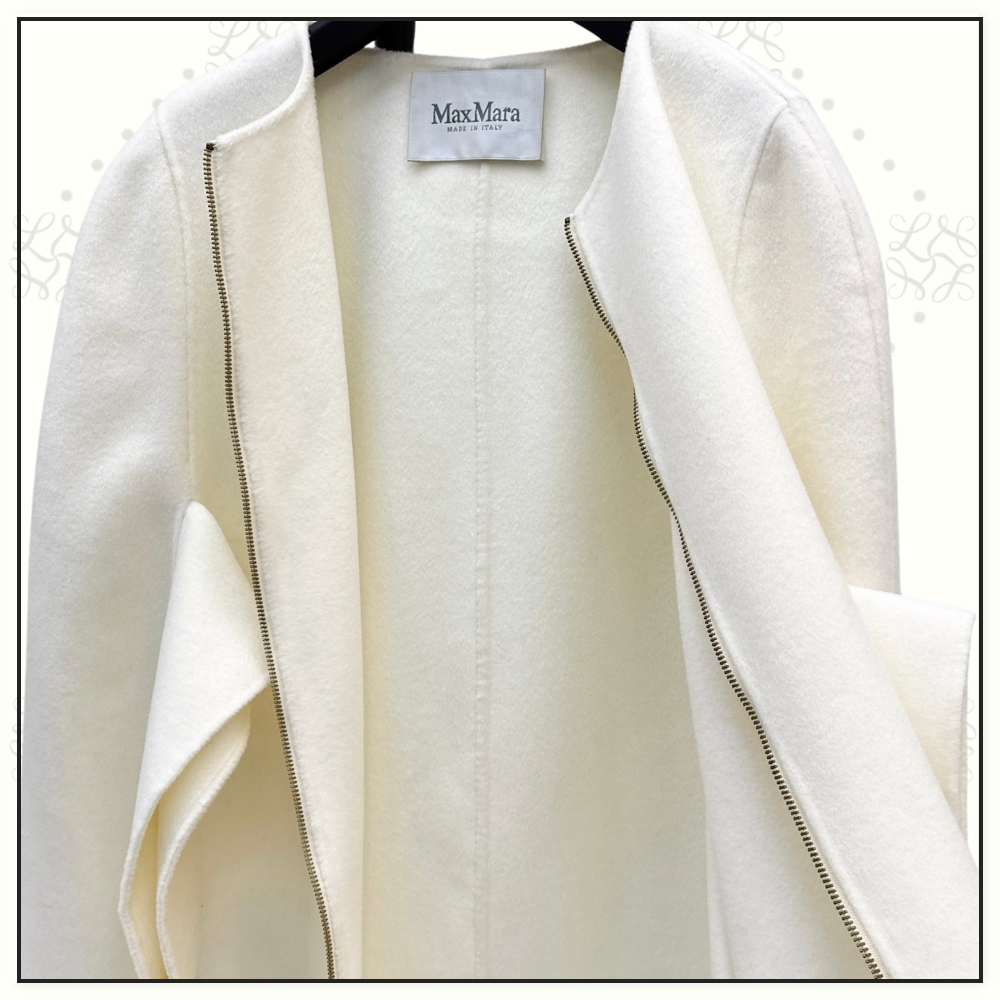 CASHMERE ZIP FRONT COAT