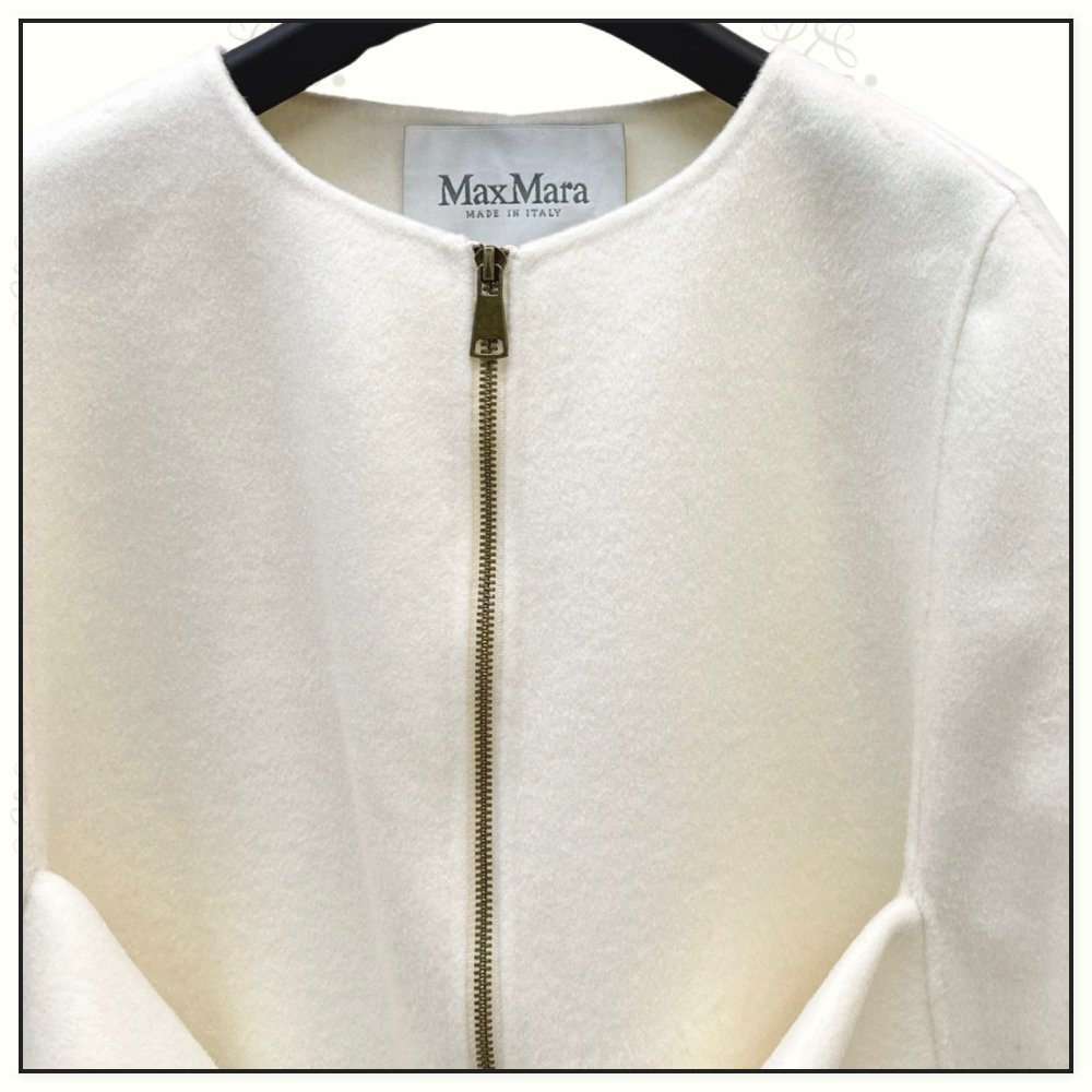 CASHMERE ZIP FRONT COAT