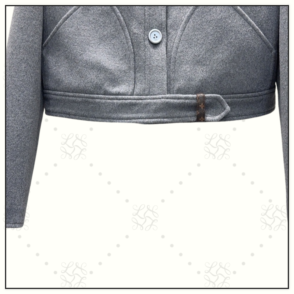 WOOL SCARF COLLAR JACKET & MINI SKIRT