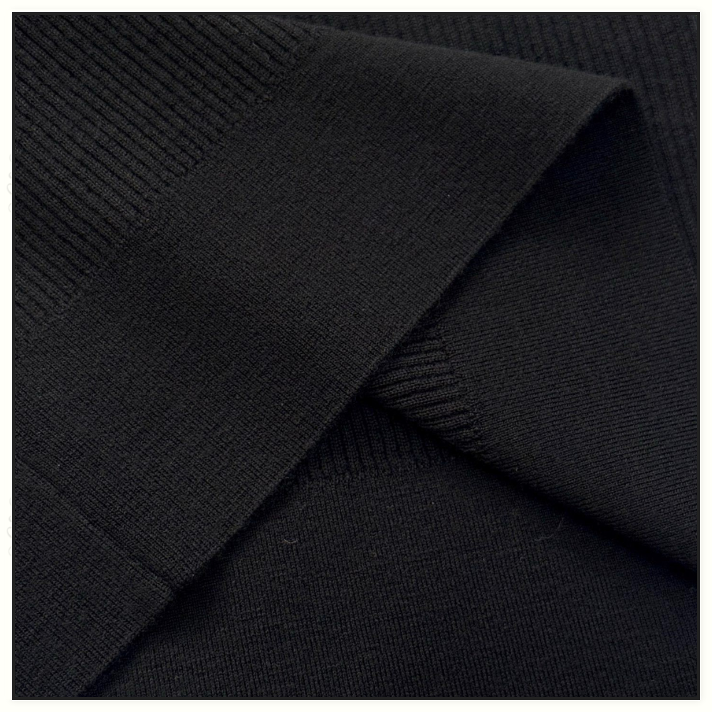 BOW DETAIL WOOL TURTLENECK