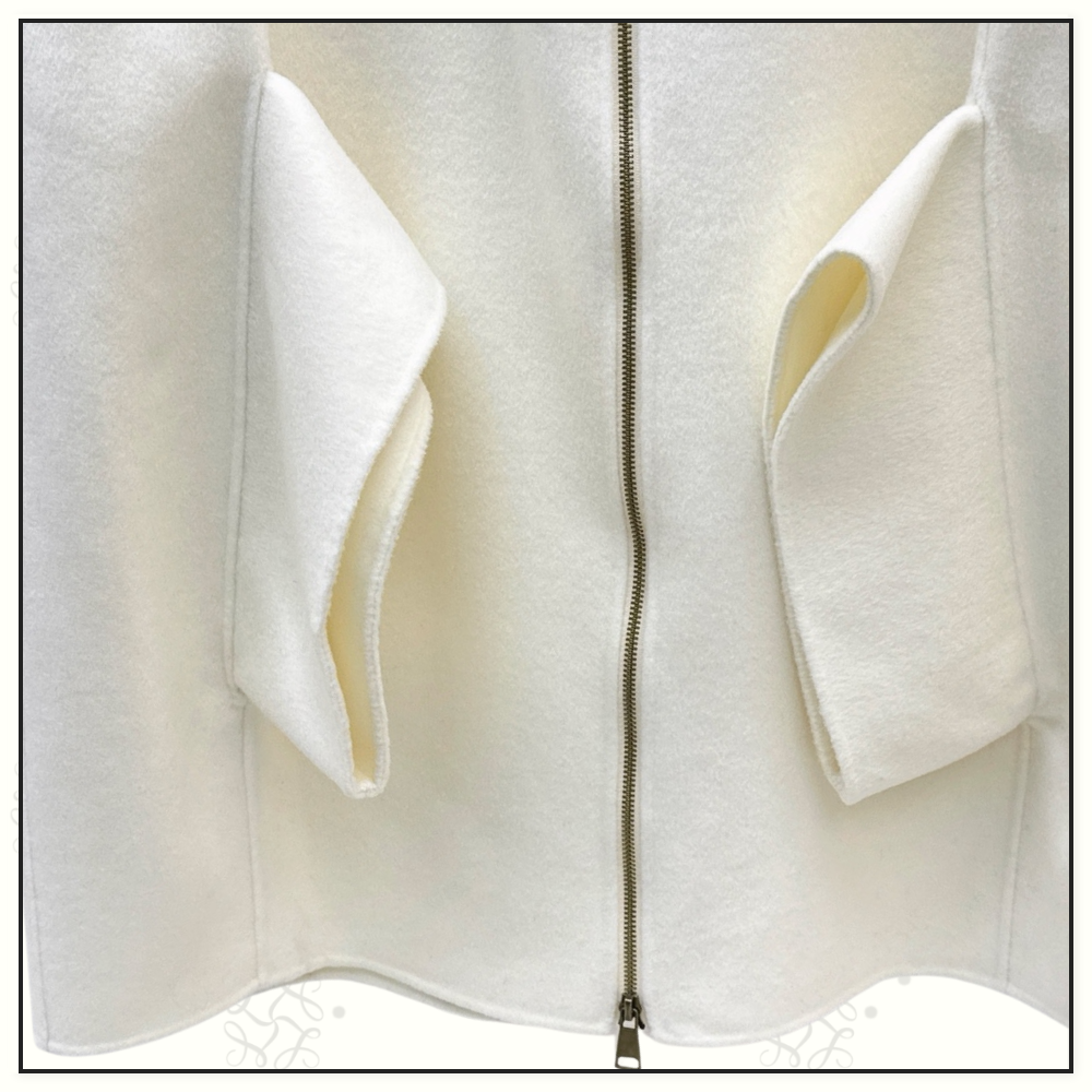 CASHMERE ZIP FRONT COAT