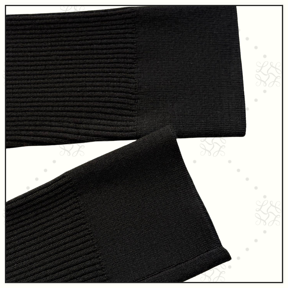 BOW DETAIL WOOL TURTLENECK