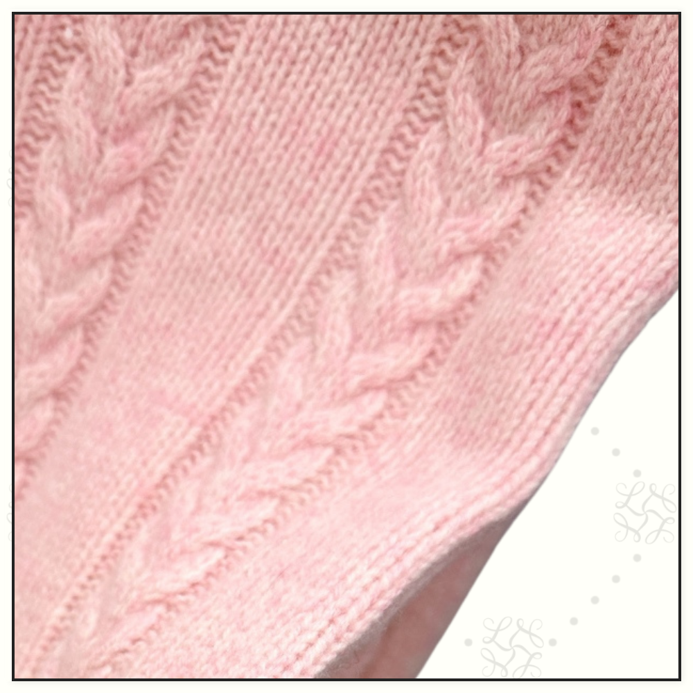 CABLE KNIT WOOL MOULINE SWEATER