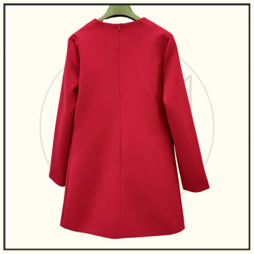 HORSEBIT EMBELLISHED WOOL BLEND MINI DRESS