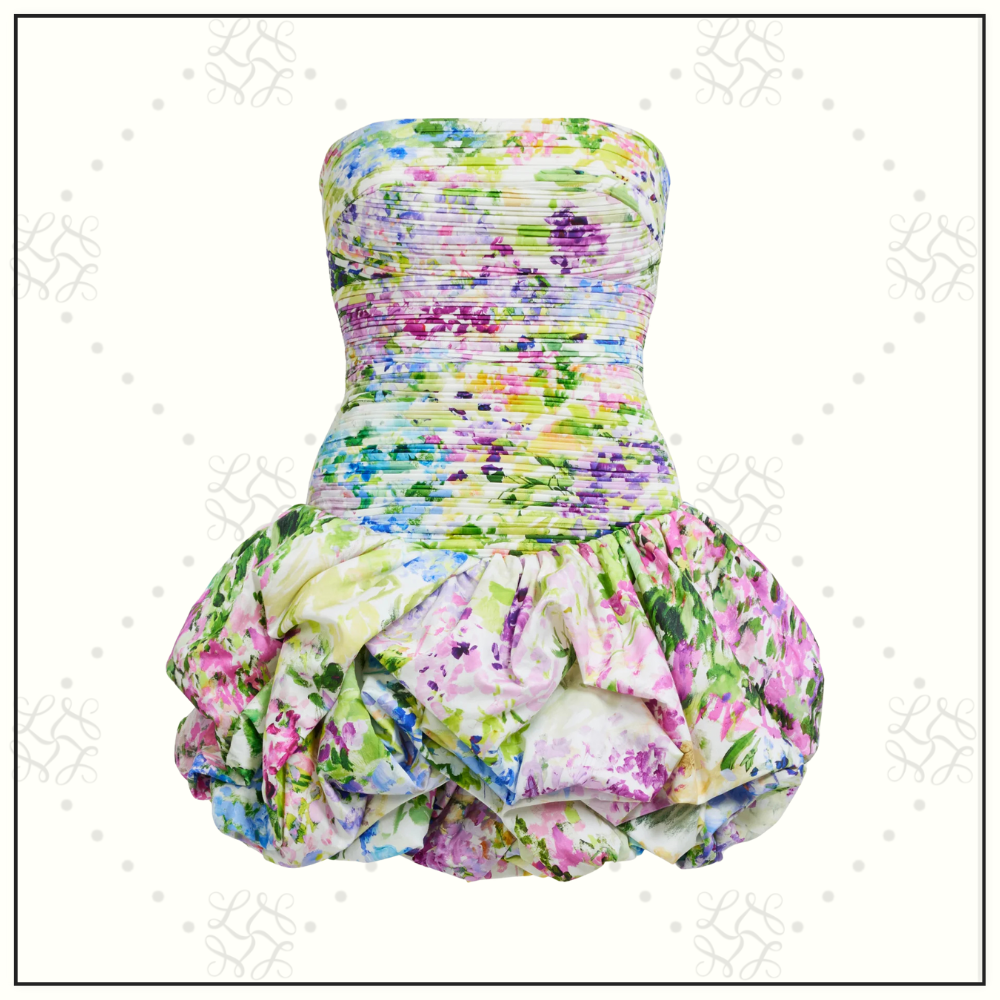 VIOLETTE BUBBLE HEM MINI DRESS