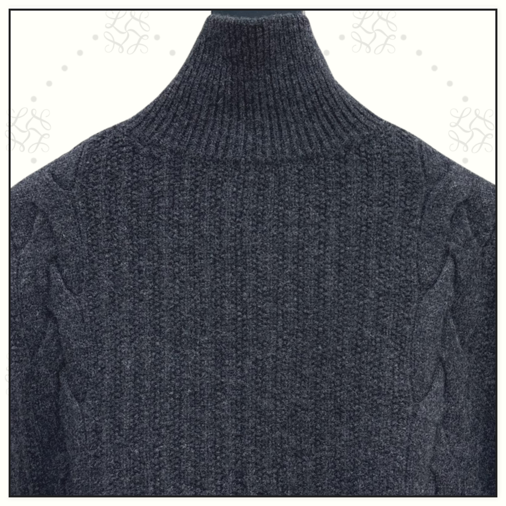 WOOL HIGH NECK PONCHO