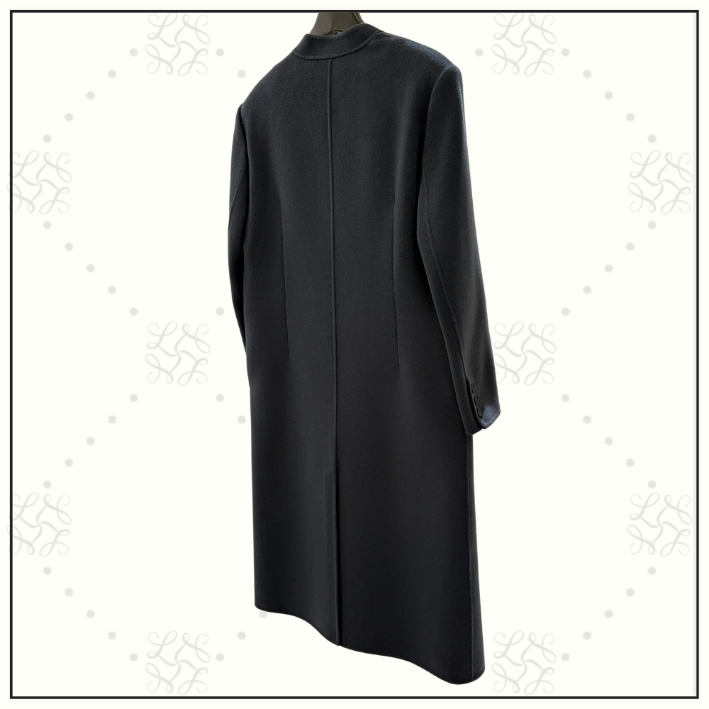 WOOL BLEND COLLARLESS COAT