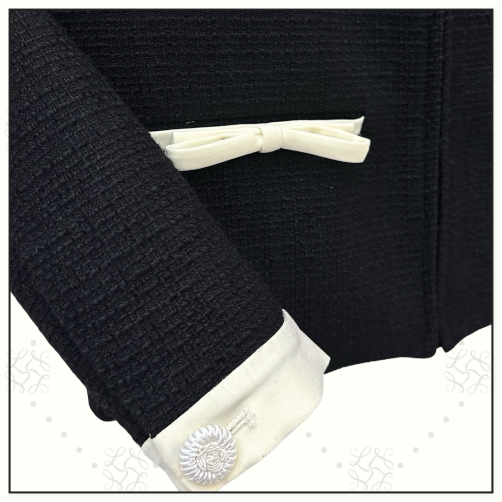 BOW DETAIL JACKET & MINI SKIRT