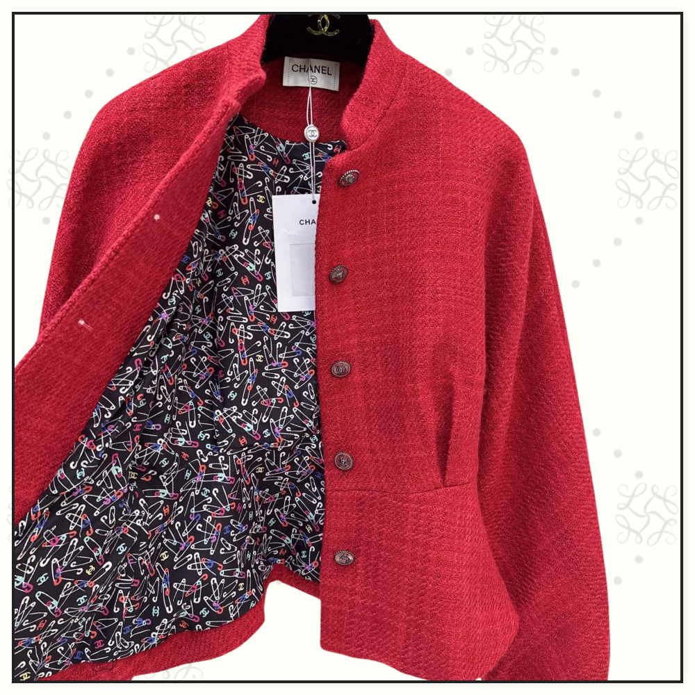 TWEED BALLOON SLEEVE FITTED JACKET