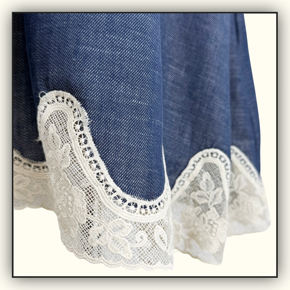 AWAKEN BELTED DENIM MINI DRESS