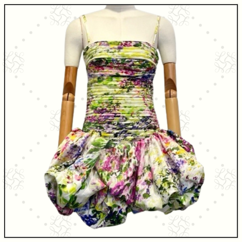 VIOLETTE BUBBLE HEM MINI DRESS