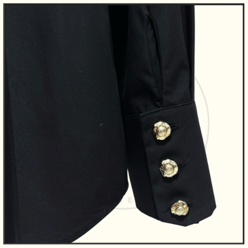 RUFFLED POPLIN SHIRT