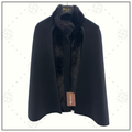 GIOVI CASHMERE CAPE WITH FUR COLLAR
