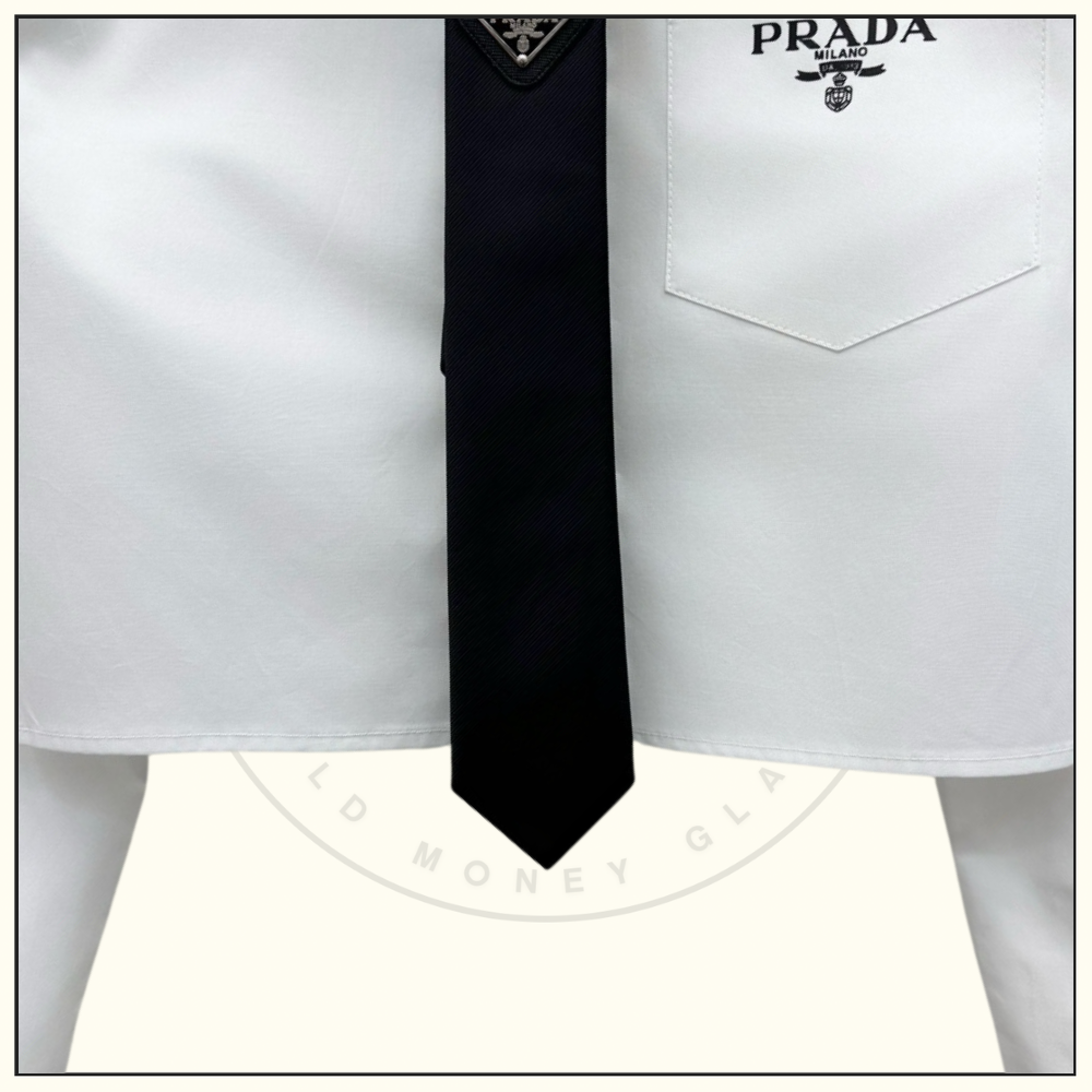 NECK TIE CROPPED SHIRT