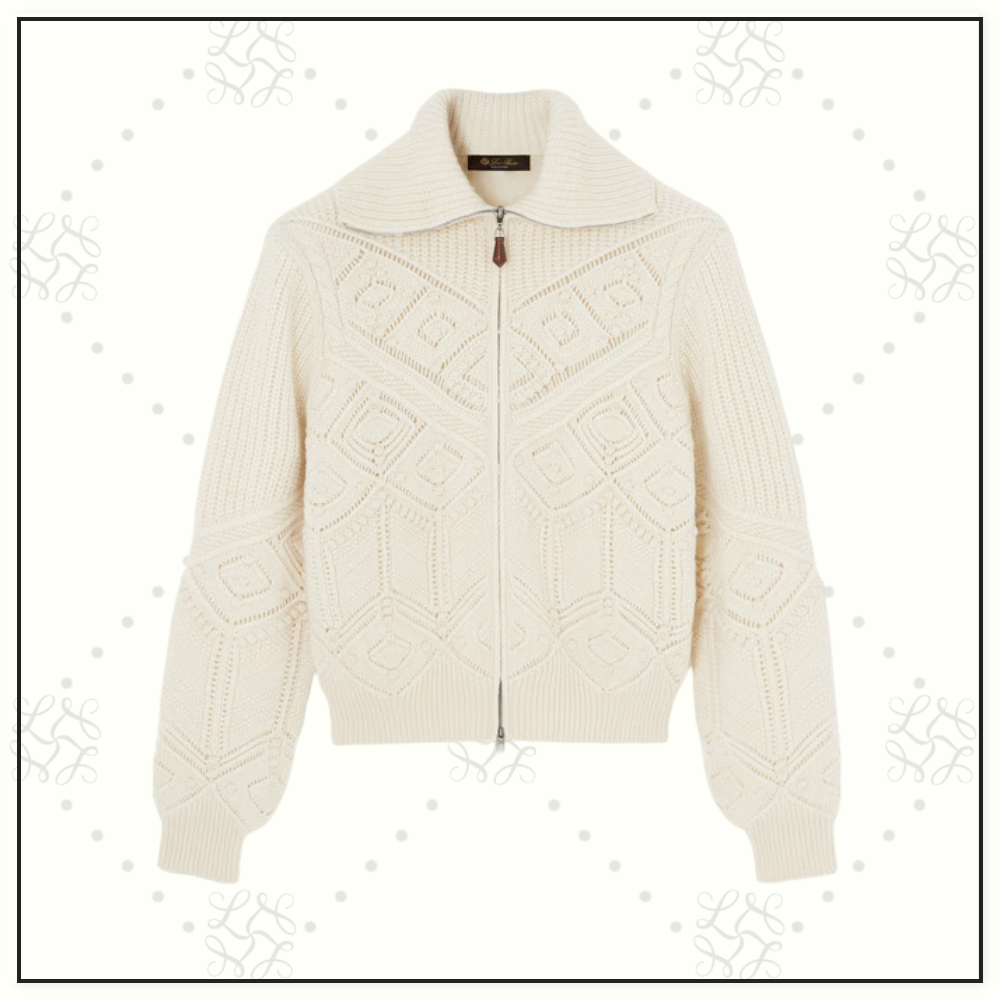 LA PLAGNE CASHMERE BOMBER SWEATER