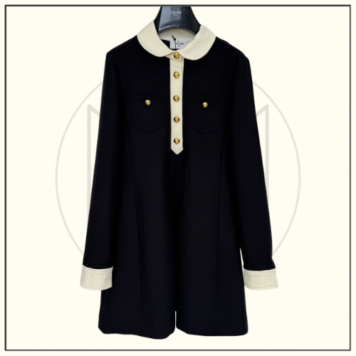 WOOL JERSEY MINI TRAPEZE DRESS