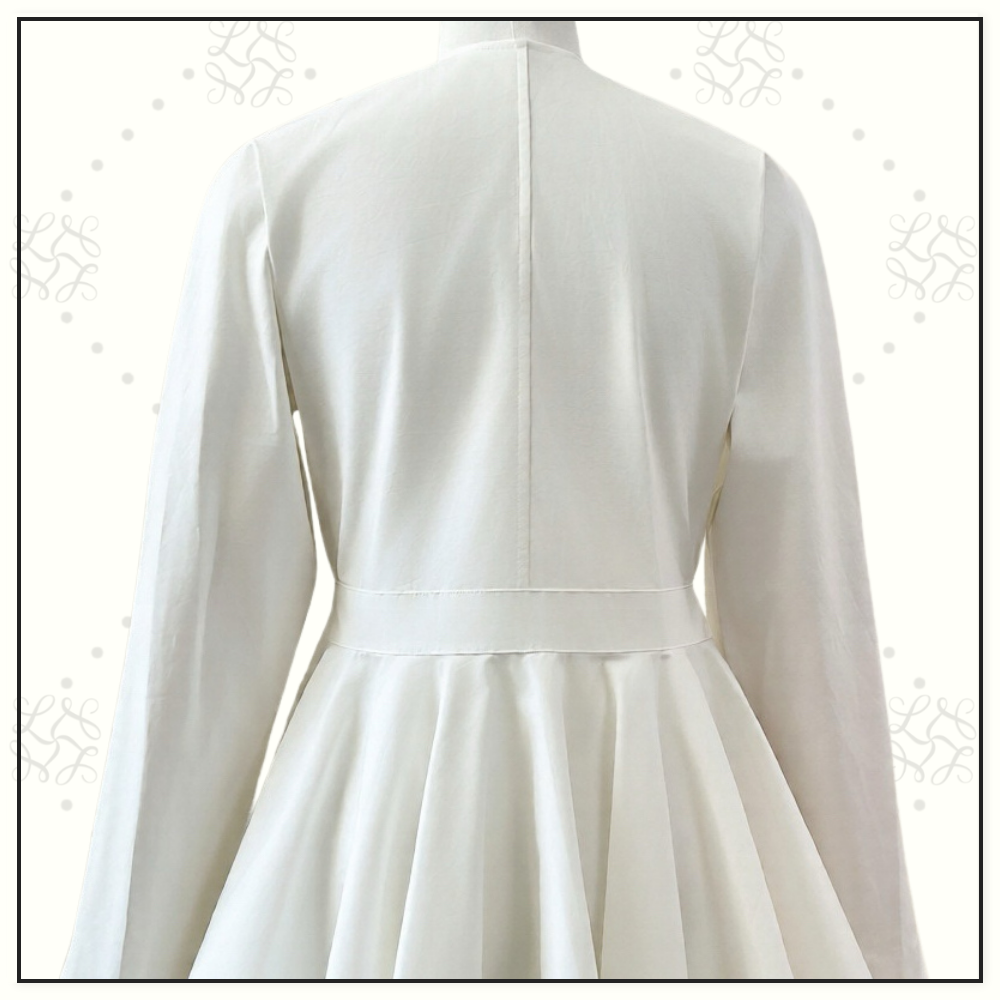 ASYMMETRICAL V NECK SHORT DRESS