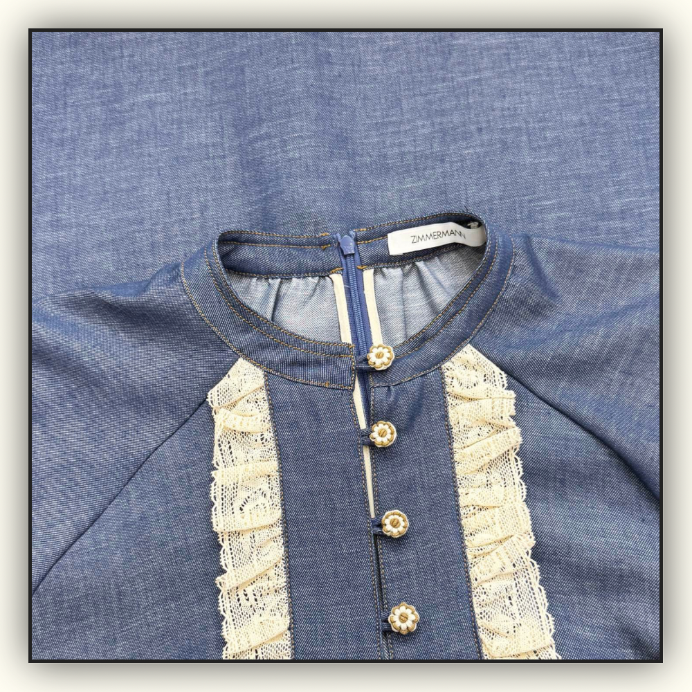 AWAKEN BELTED DENIM MINI DRESS