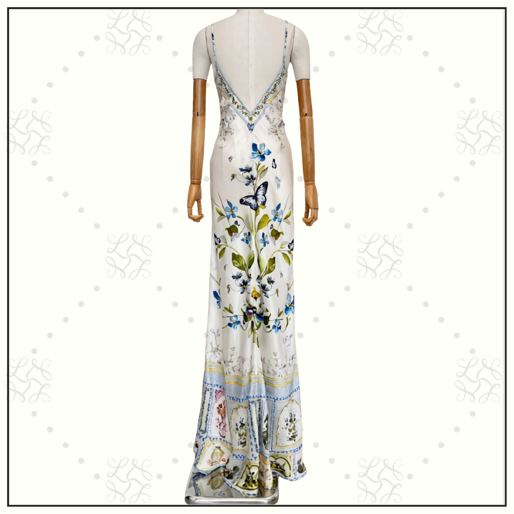 V NECK BIAS SLIP DRESS