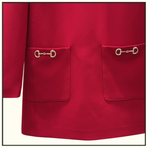 HORSEBIT EMBELLISHED WOOL BLEND MINI DRESS