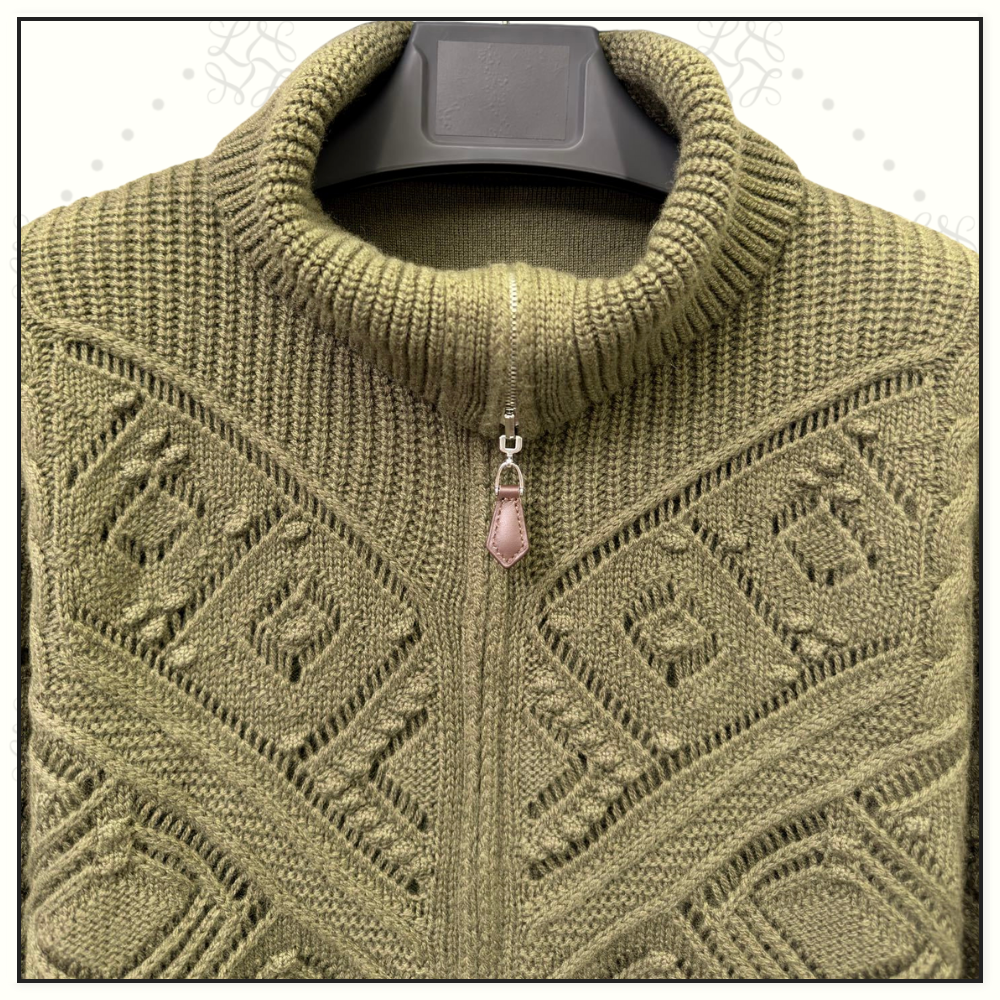 LA PLAGNE CASHMERE BOMBER SWEATER