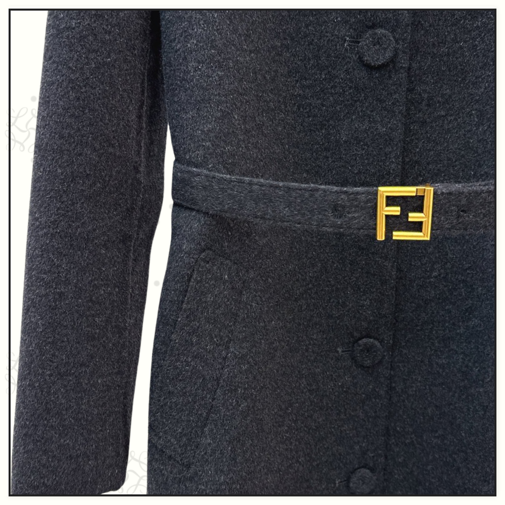 WOOL BELTED COAT DRESS